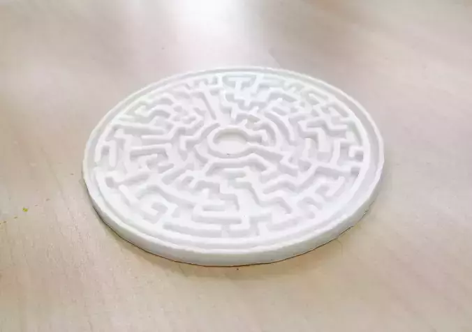 Maze Coaster Free 3D print model