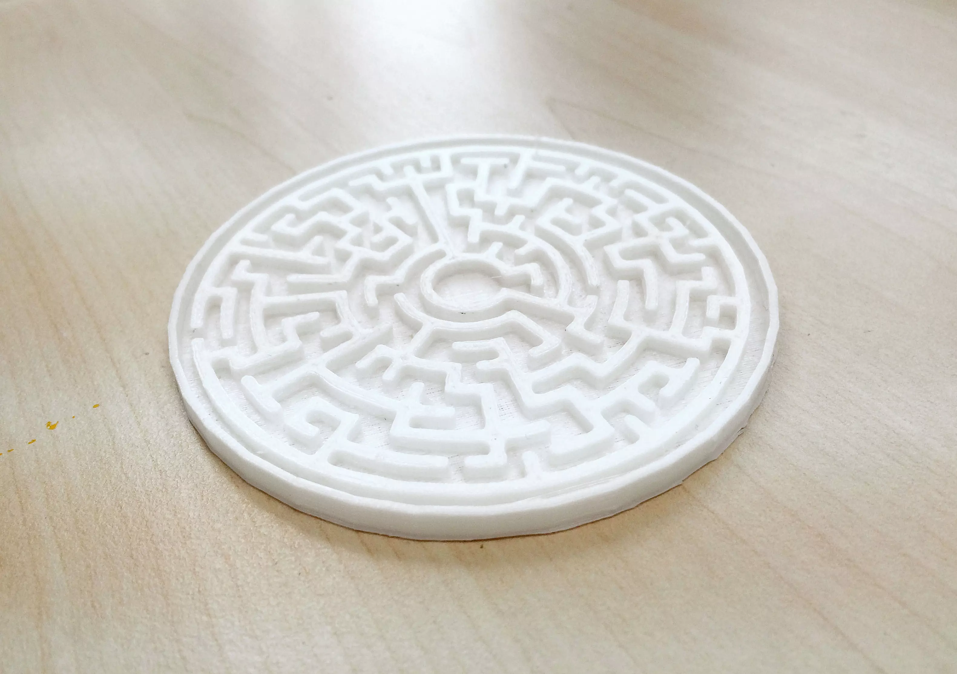 Maze Coaster Free 3D print model_0