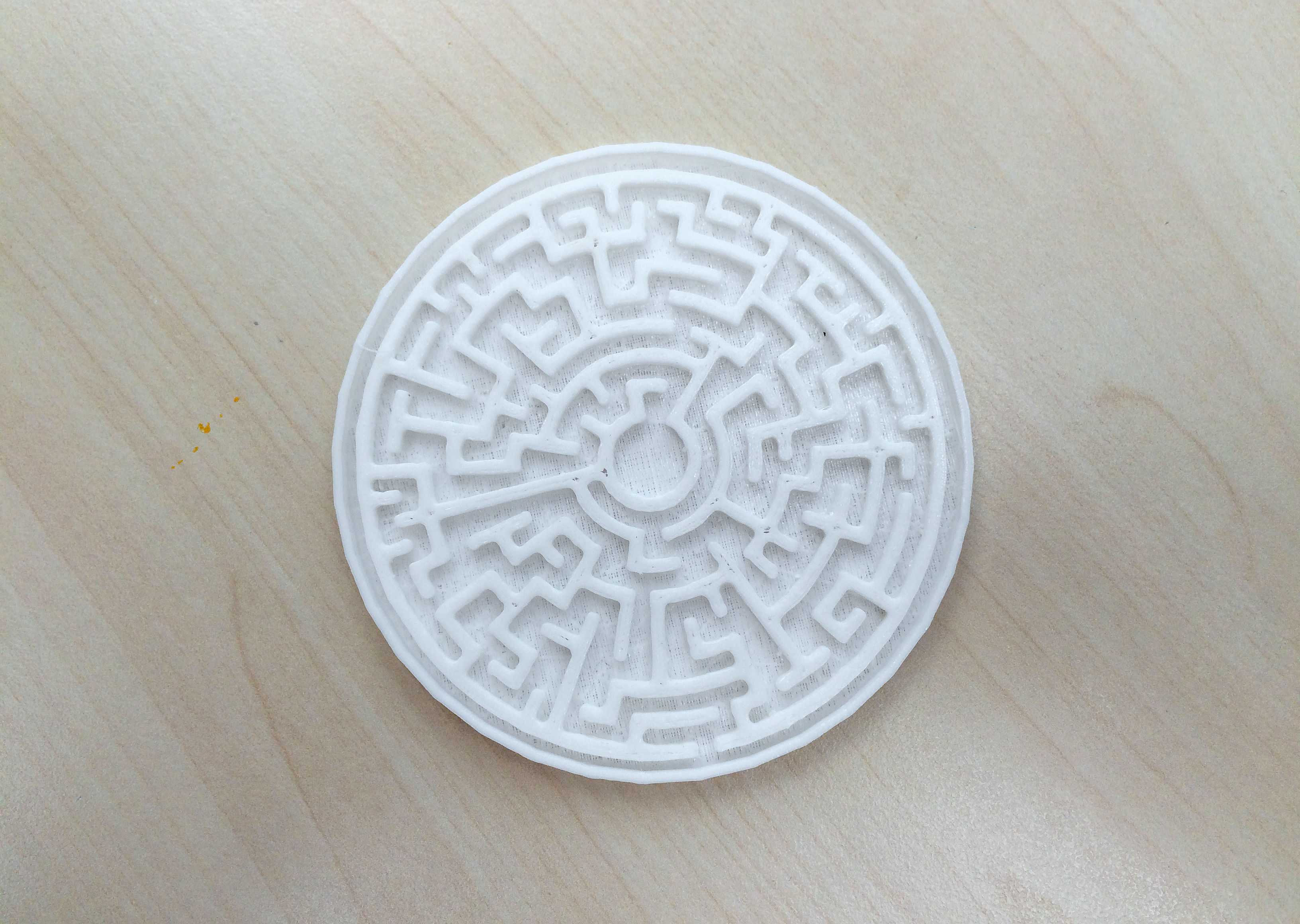 Maze Coaster Free 3D print model_1