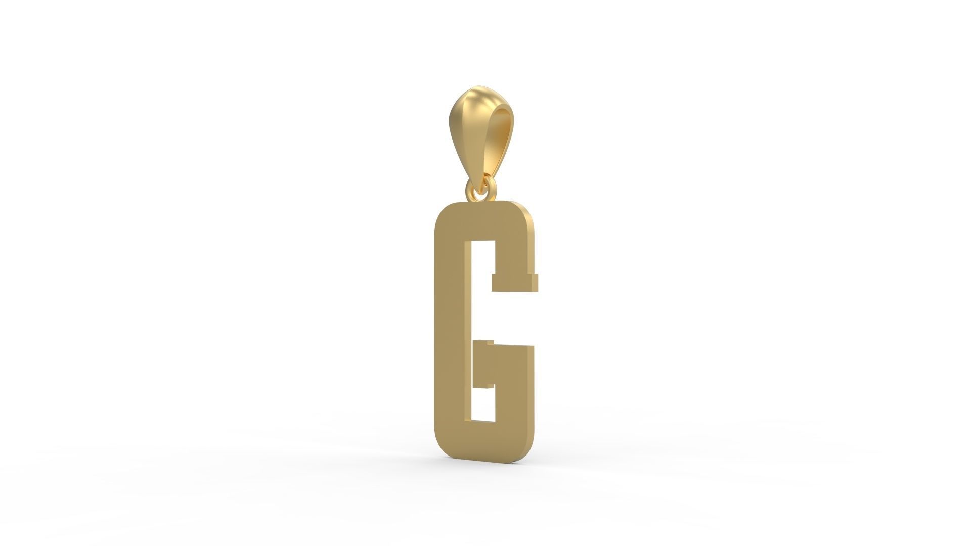 Initial Letters Pendant Amsterdam Signature Duo G 3D print model_1