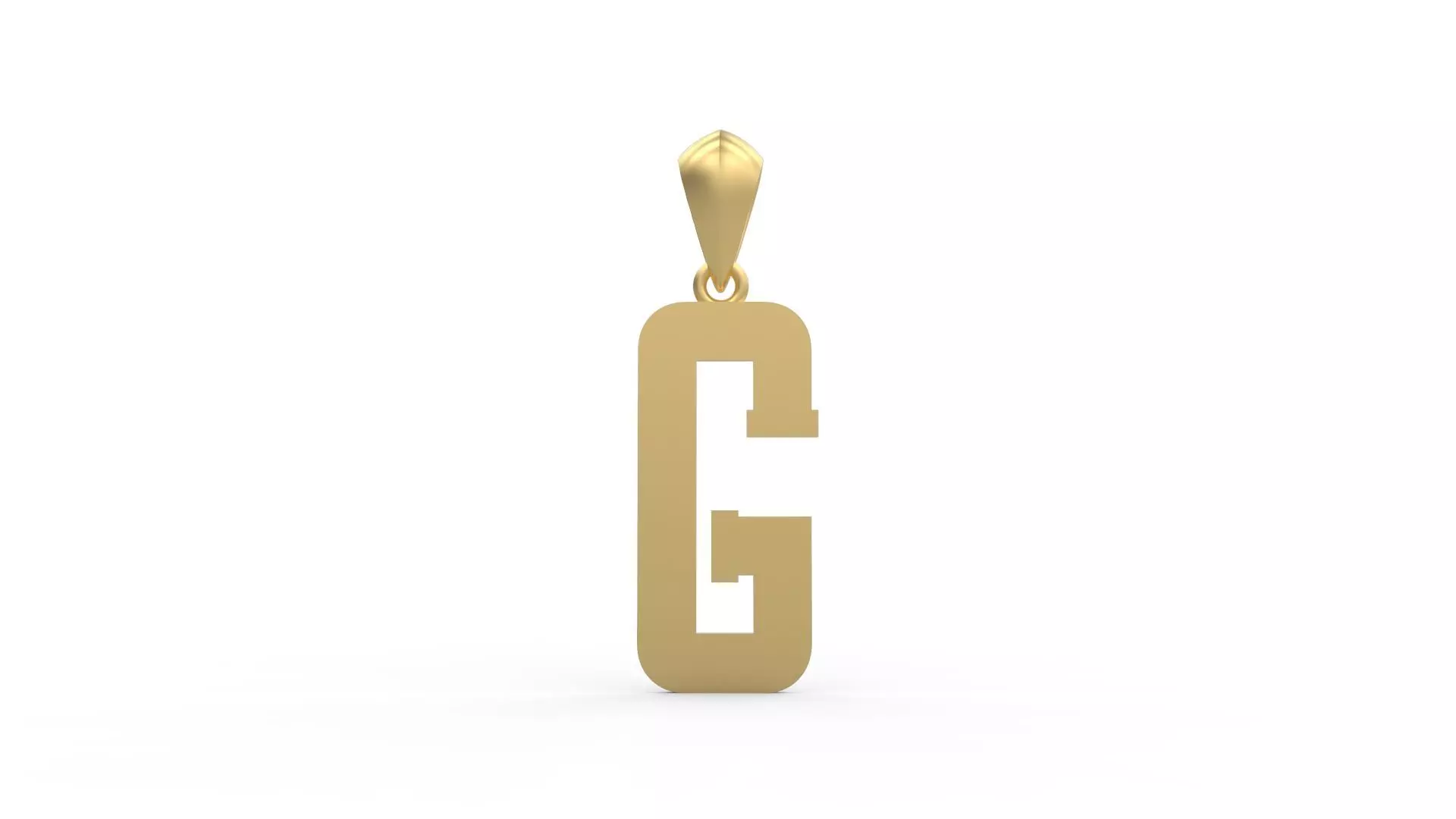 Initial Letters Pendant Amsterdam Signature Duo G 3D print model_0