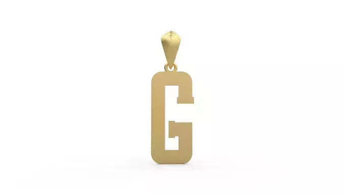 Initial Letters Pendant Amsterdam Signature Duo G 3D print model