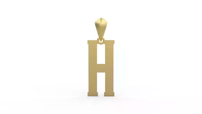 Initial Letters Pendant Amsterdam Signature Duo H 3D print model
