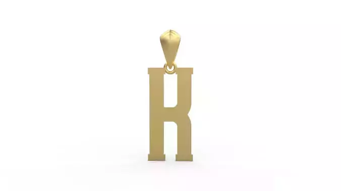 Initial Letters Pendant Amsterdam Signature Duo H 3D print model