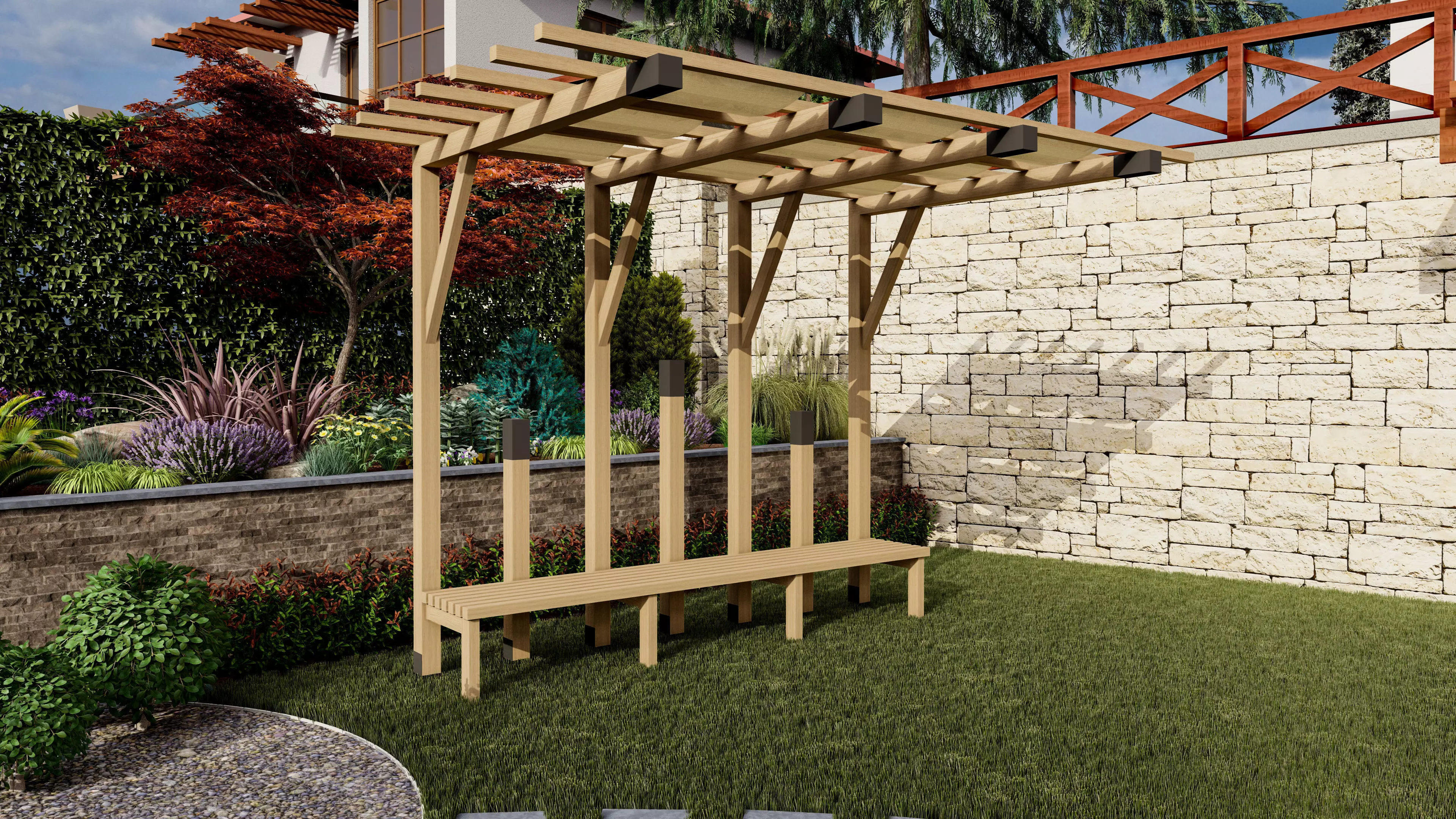 Outdoor Bench 3D model