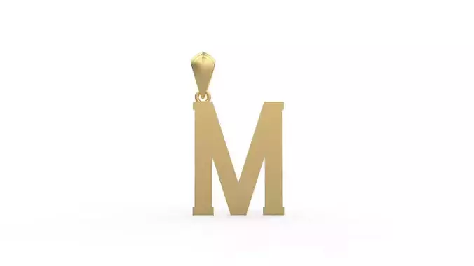 Initial Letters Pendant Amsterdam Signature Duo M 3D print model