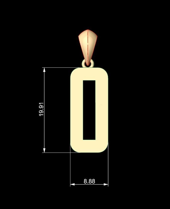 Initial Letters Pendant Amsterdam Signature Duo O 3D print model_5