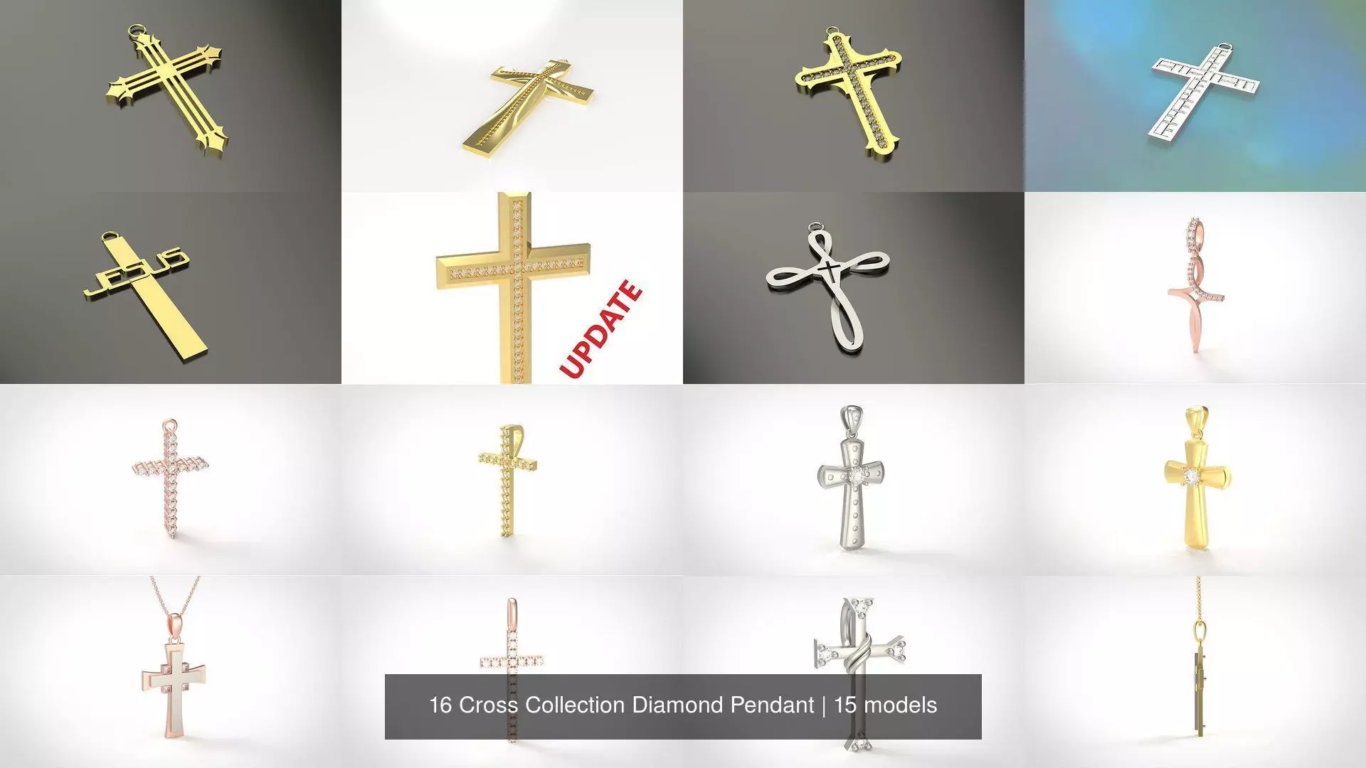 16 Cross Collection Diamond Pendant _0