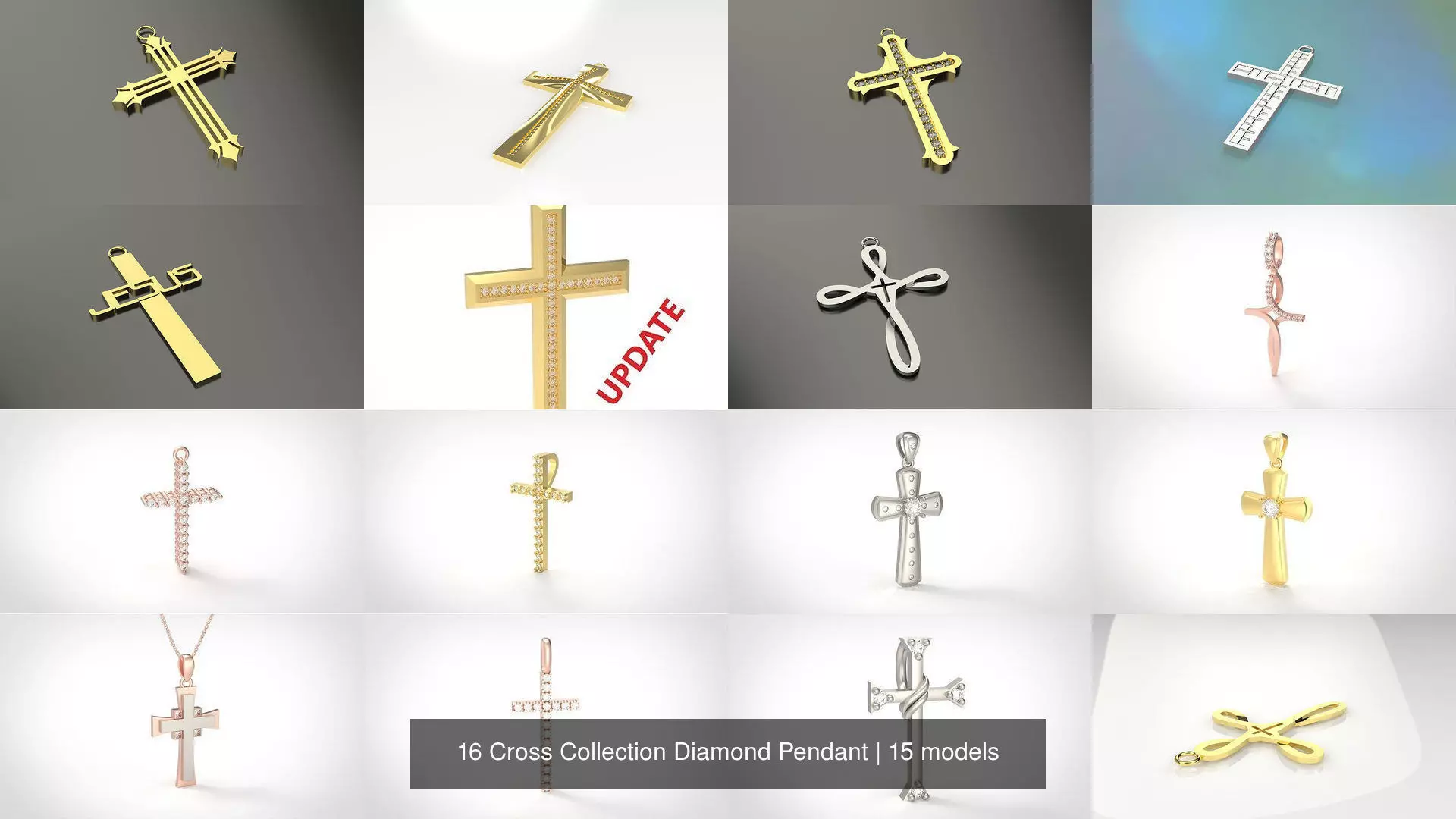 16 Cross Collection Diamond Pendant _1