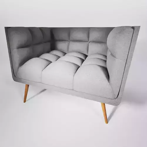 Arm Chair 3D gray color 