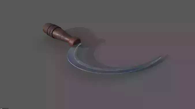 Sickle tool of labor PBR low-poly 3D model Low-poly 3D model