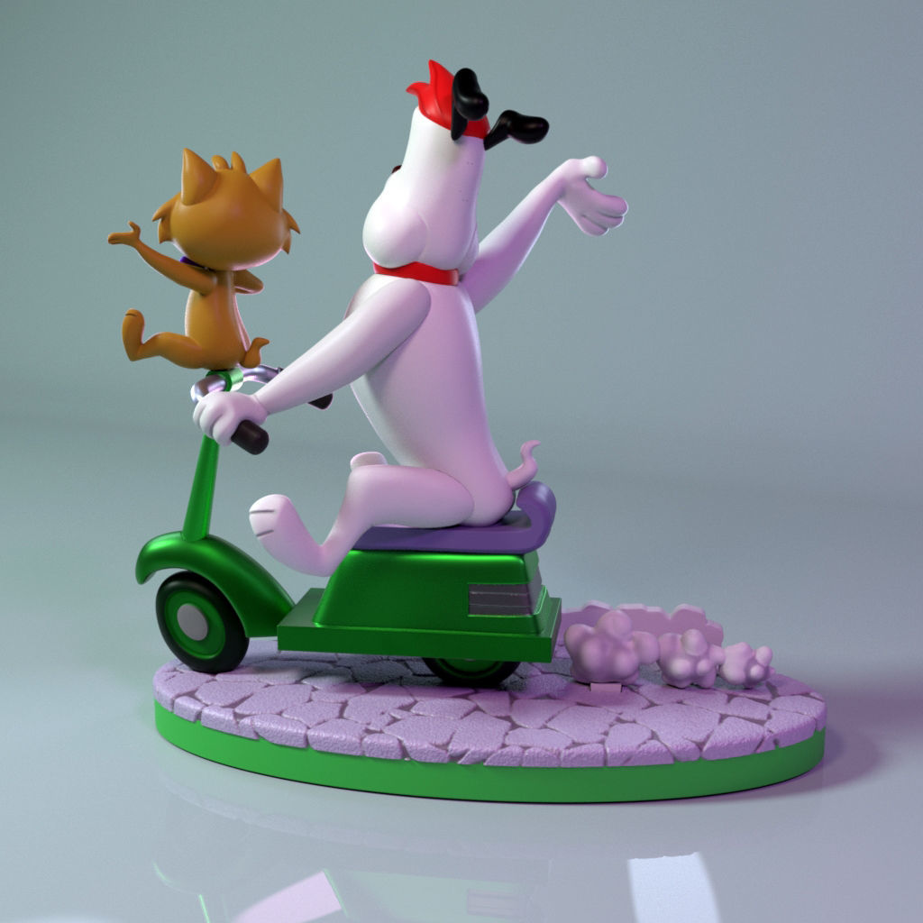 Ruff and Reddy Show - 24cm 3D print model_3