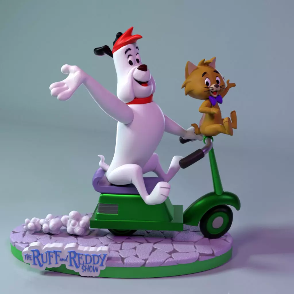 Ruff and Reddy Show - 24cm 3D print model_0