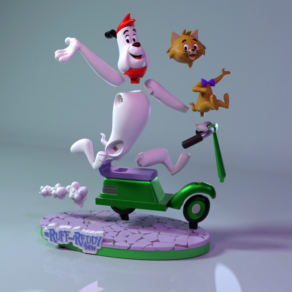 Ruff and Reddy Show - 24cm 3D print model_4