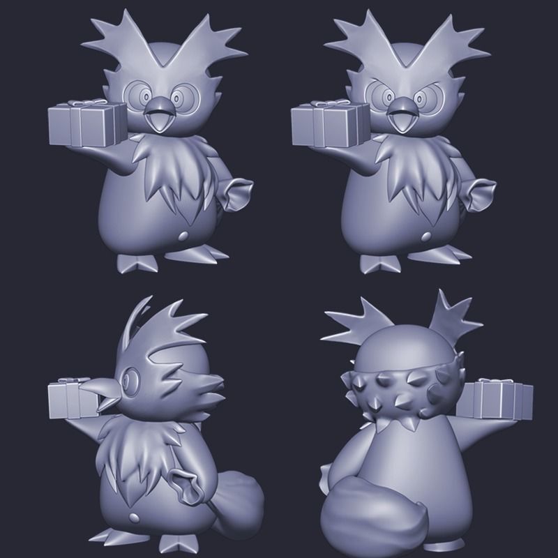 Delibird from Pokemon 3D print model_2