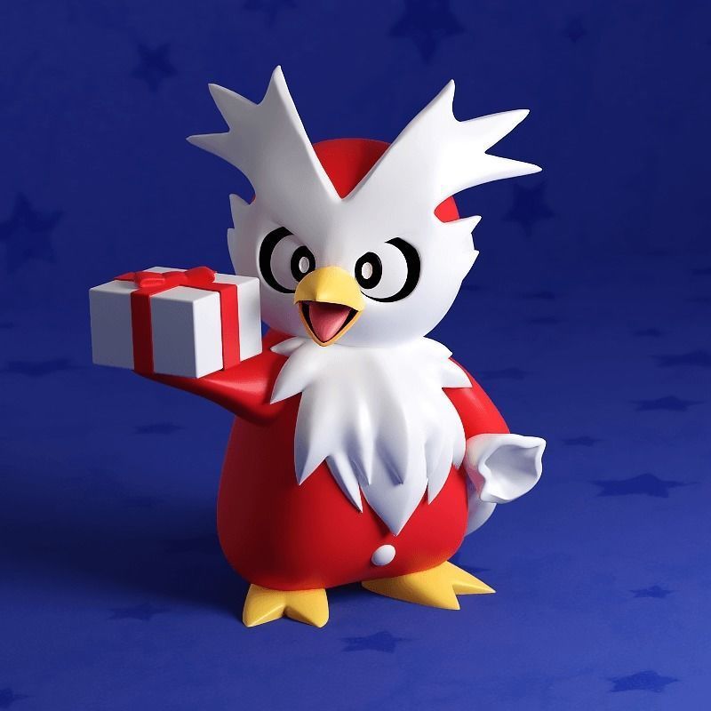 Delibird from Pokemon 3D print model_4