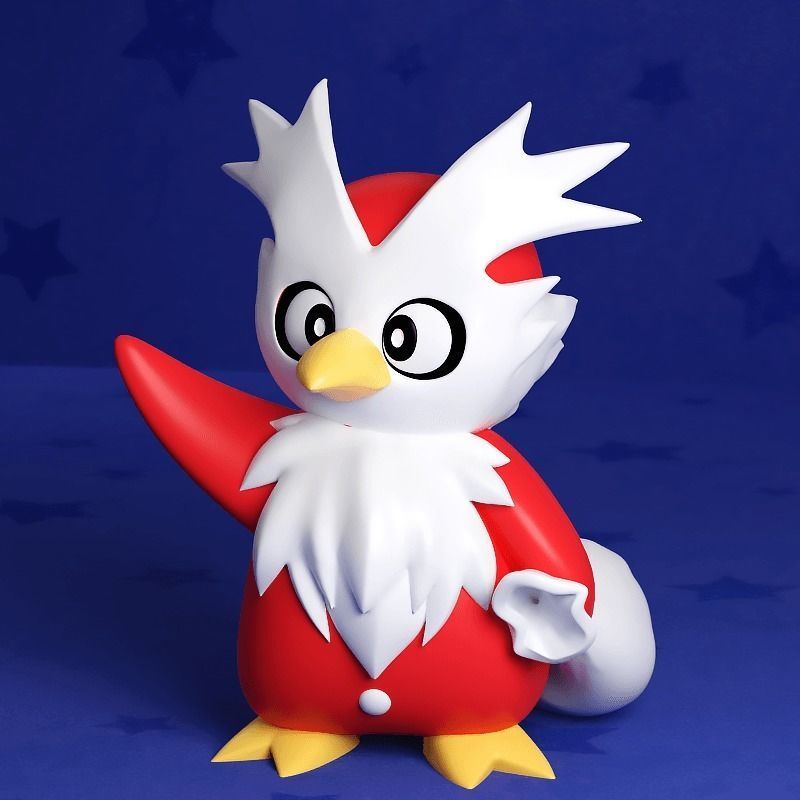 Delibird from Pokemon 3D print model_5