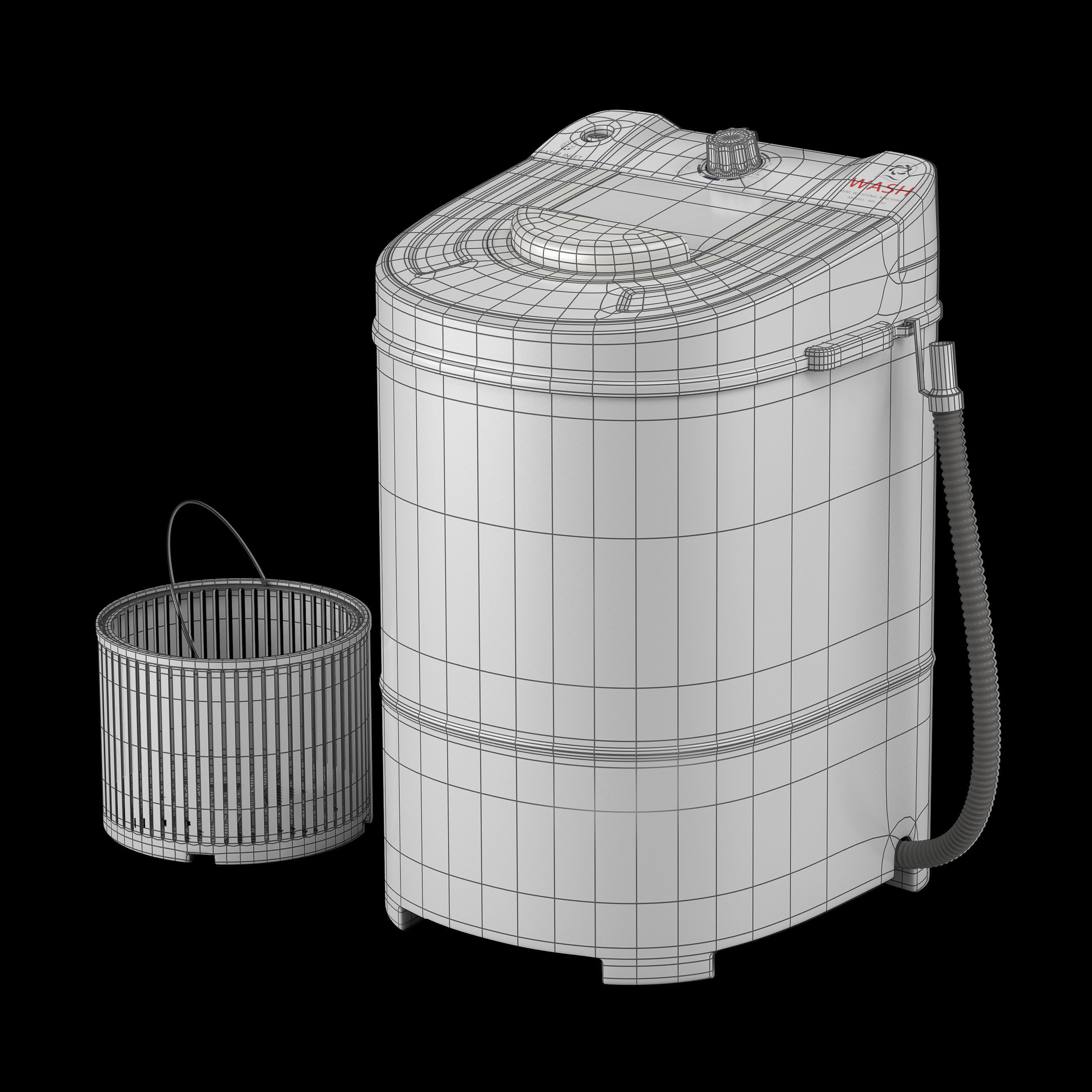 Mini Washing Machine Model 150 3D model_4