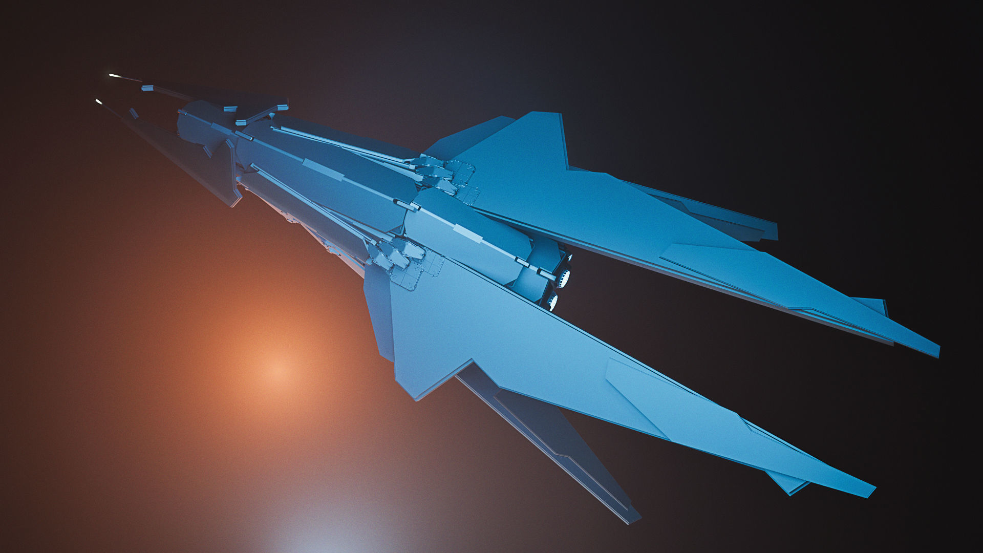 spacefighter WASP 3D model_4