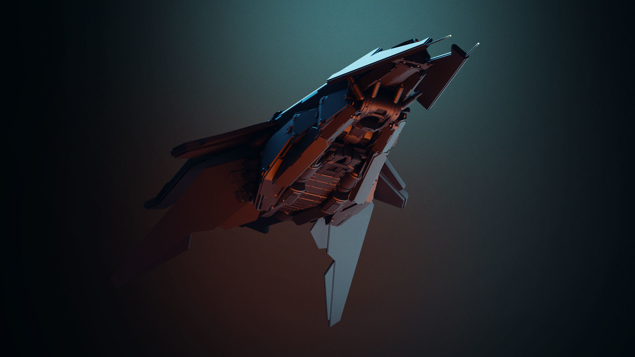 spacefighter WASP 3D model_8