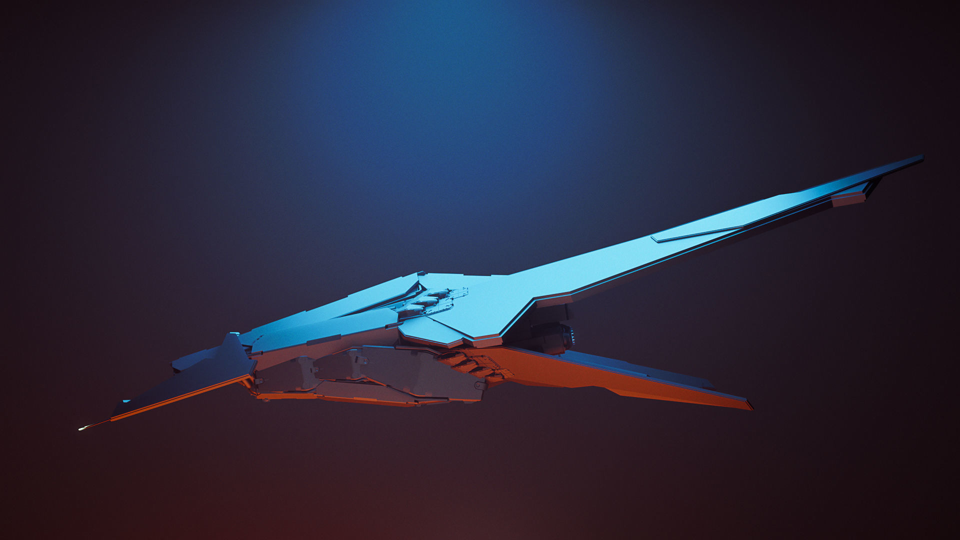 spacefighter WASP 3D model_7