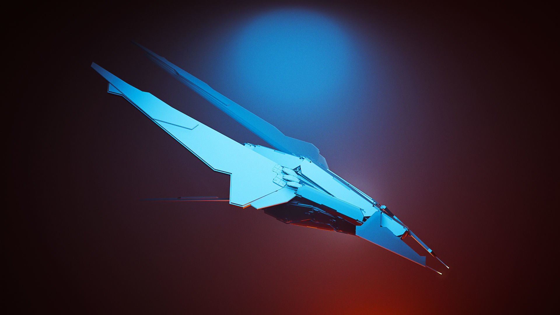 spacefighter WASP 3D model_2