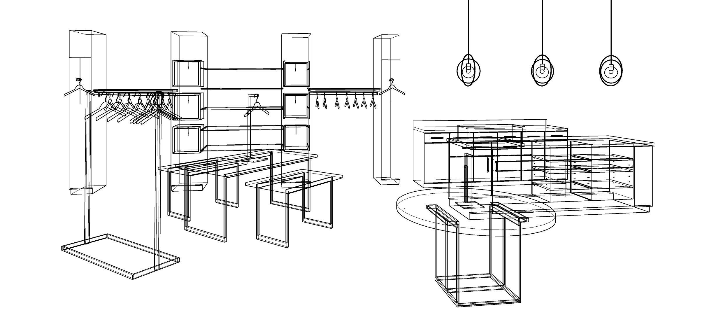Fashion Store Display Collection 3D model_5