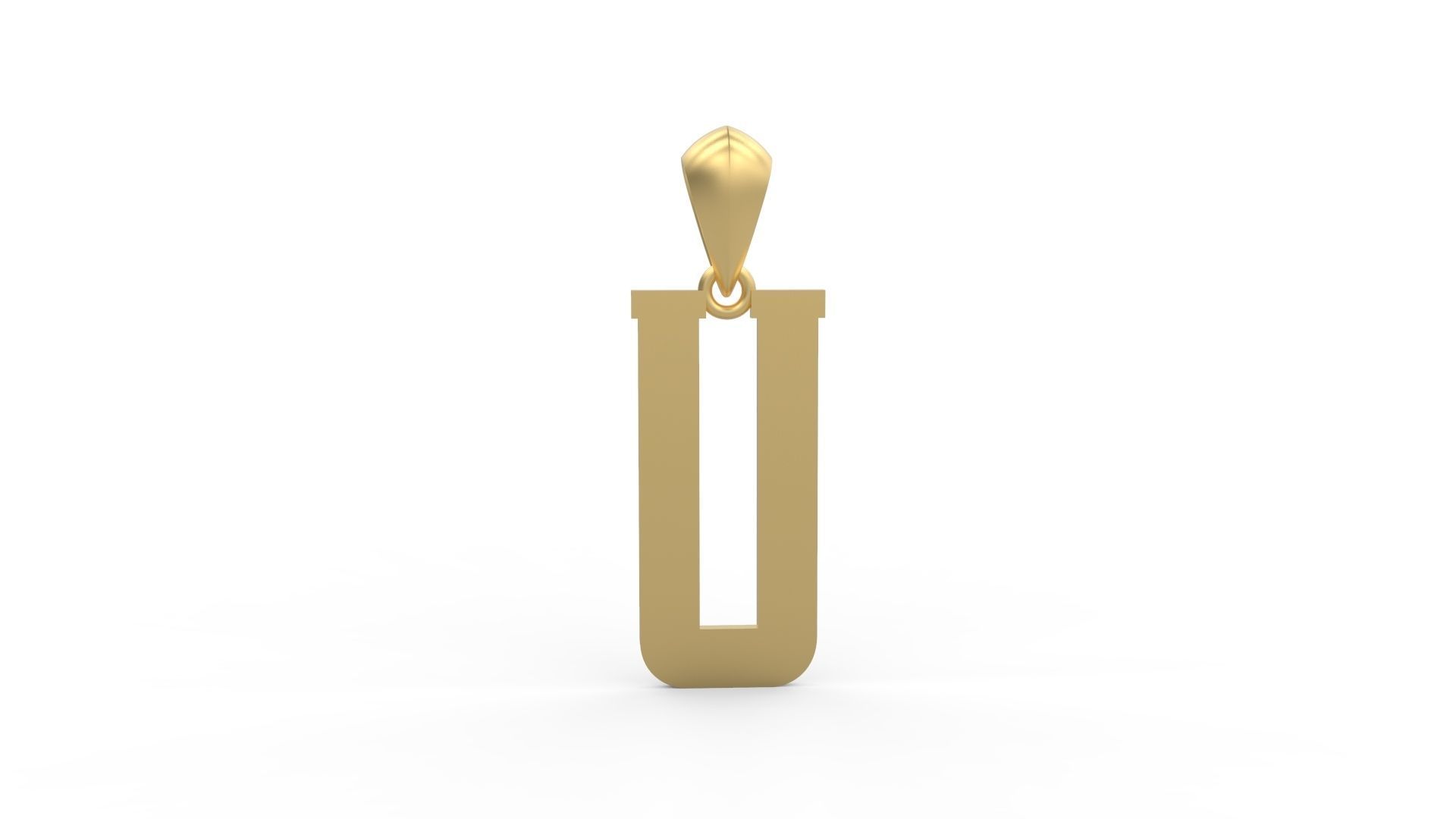 Initial Letters Pendant Amsterdam Signature Duo U 3D print model_4