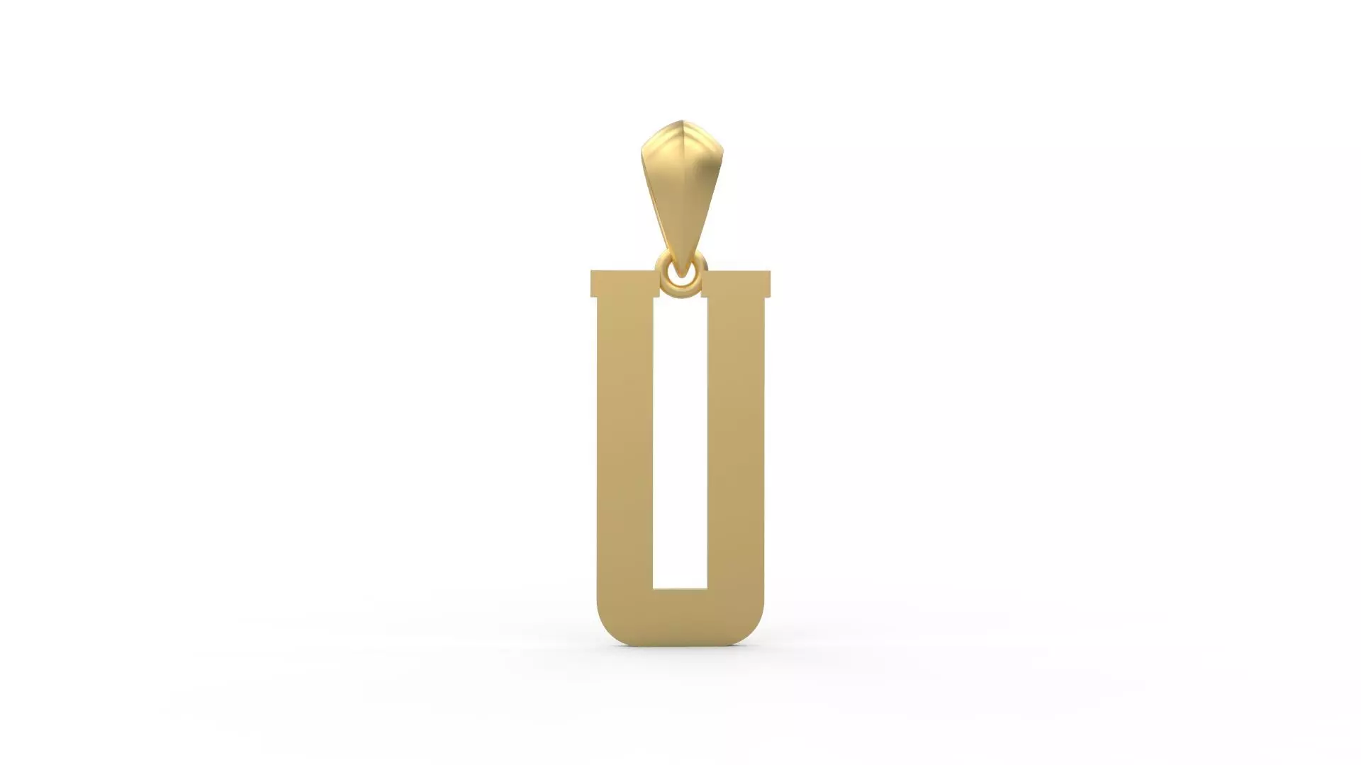 Initial Letters Pendant Amsterdam Signature Duo U 3D print model_0