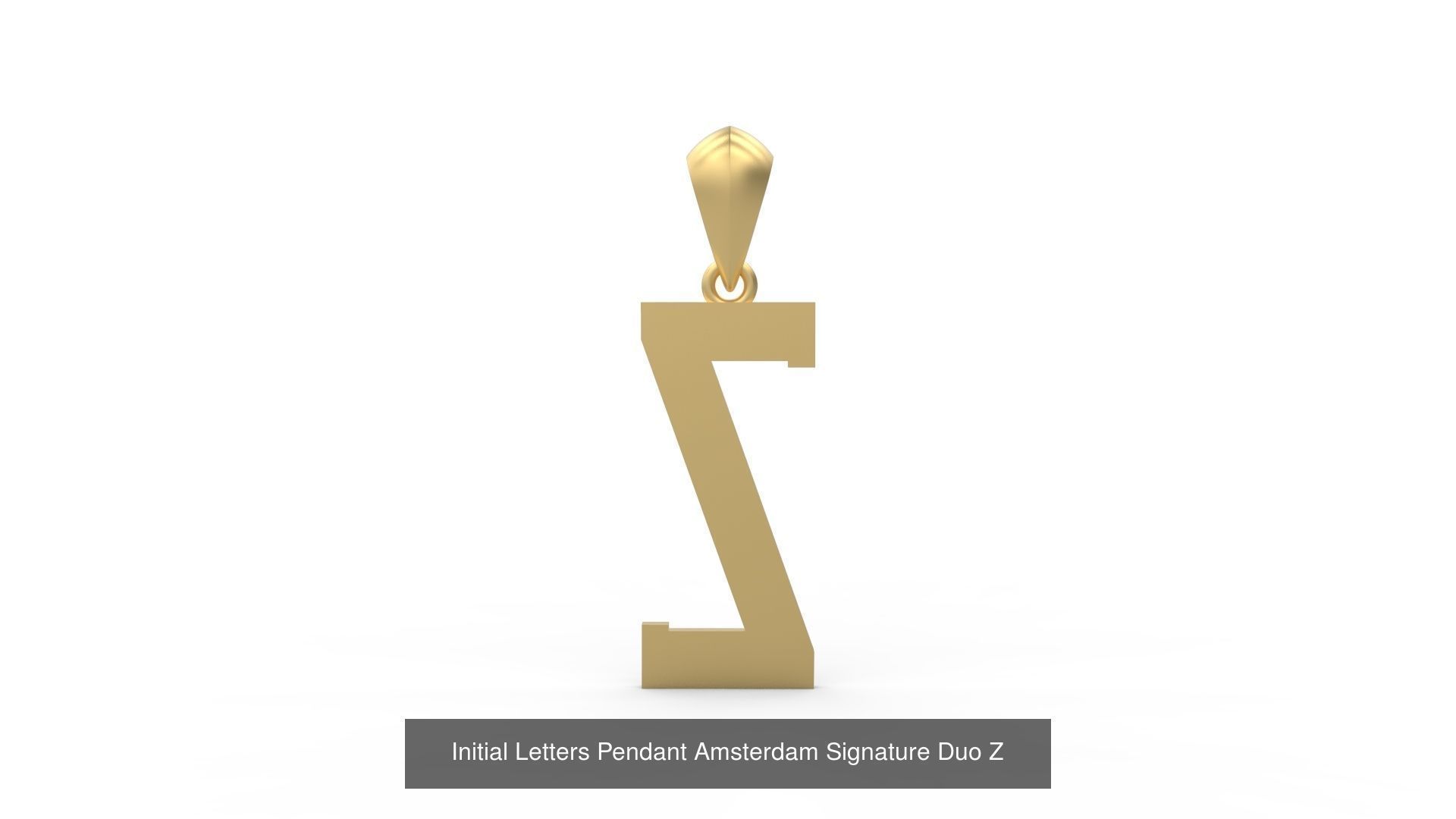 Initial Letters Pendant Alphabets Signature Duo 3D Model Collection_28