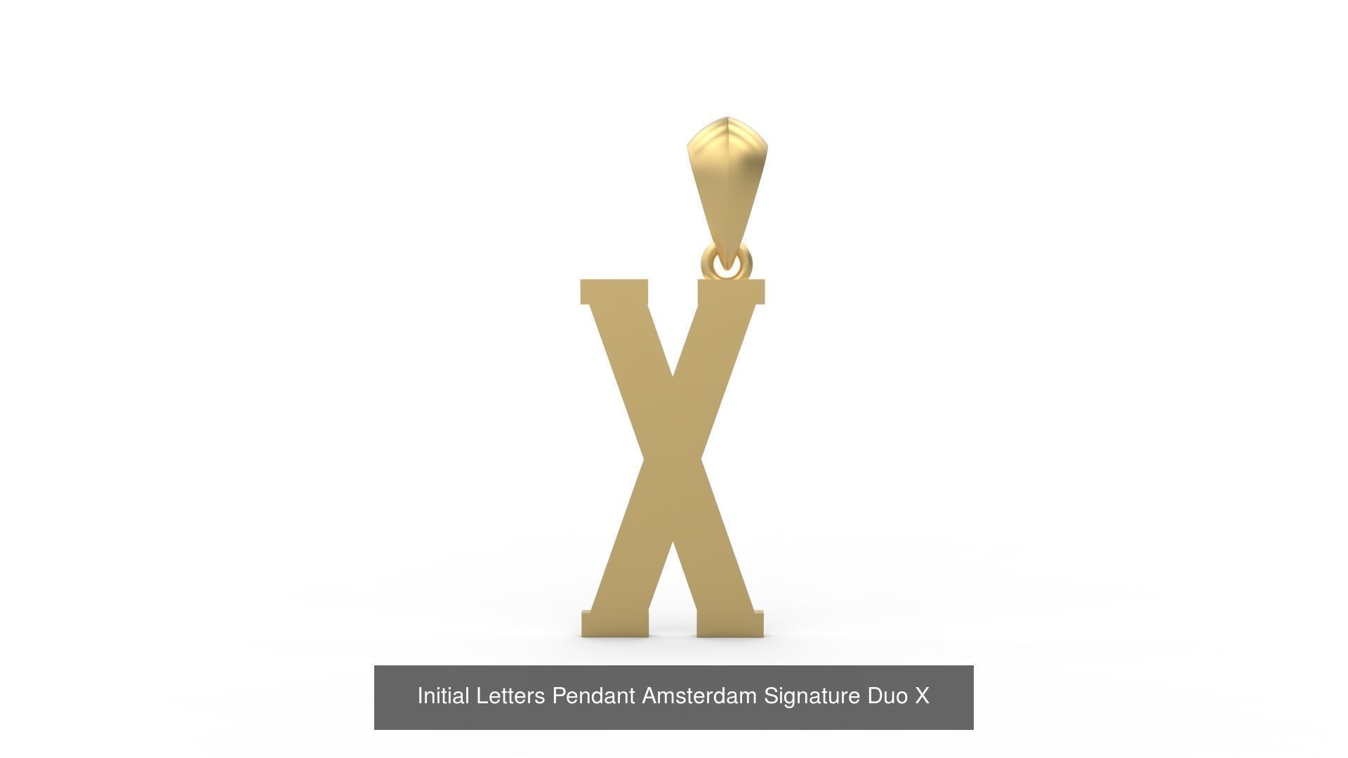 Initial Letters Pendant Alphabets Signature Duo 3D Model Collection_26