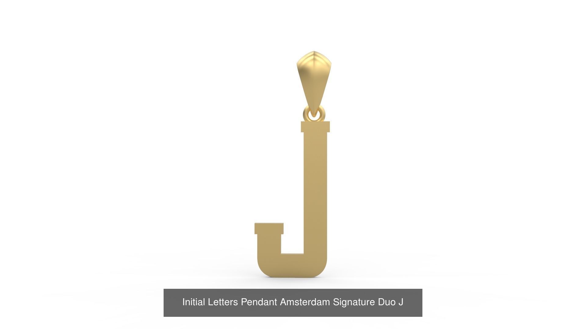 Initial Letters Pendant Alphabets Signature Duo 3D Model Collection_12
