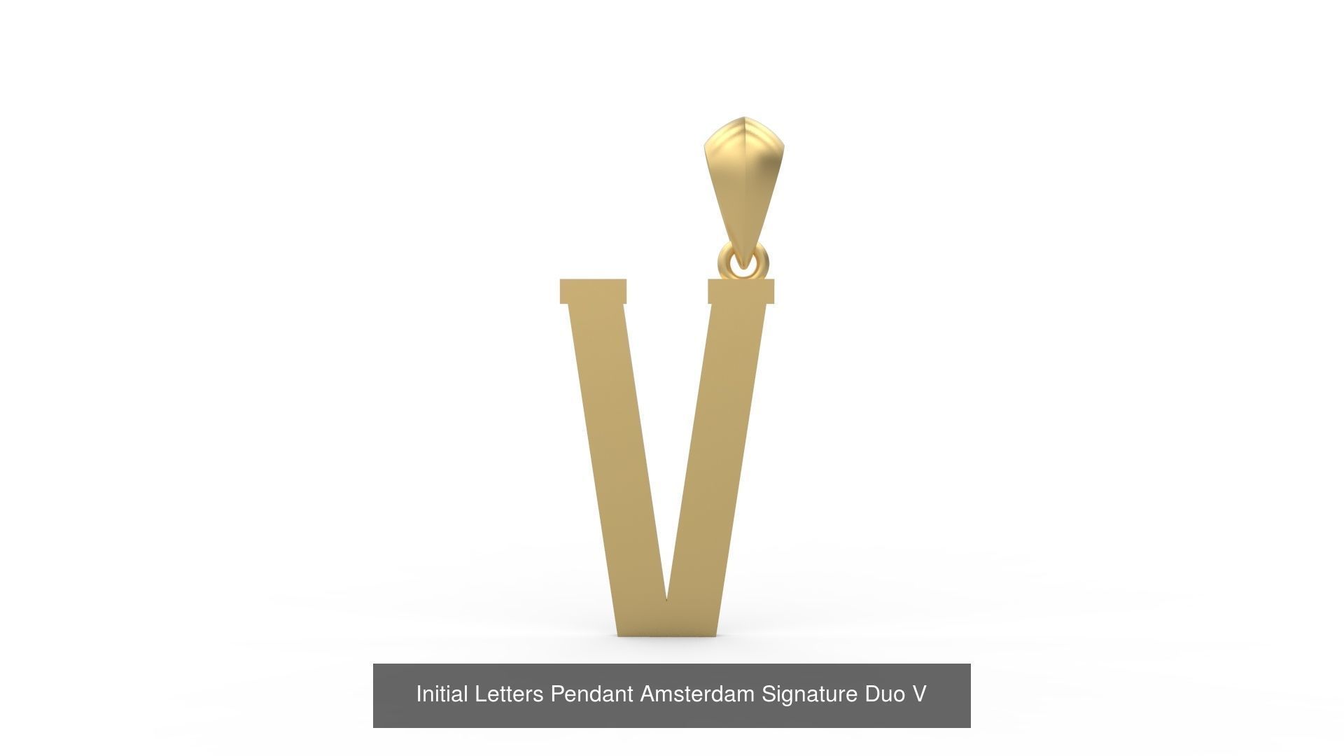 Initial Letters Pendant Alphabets Signature Duo 3D Model Collection_24