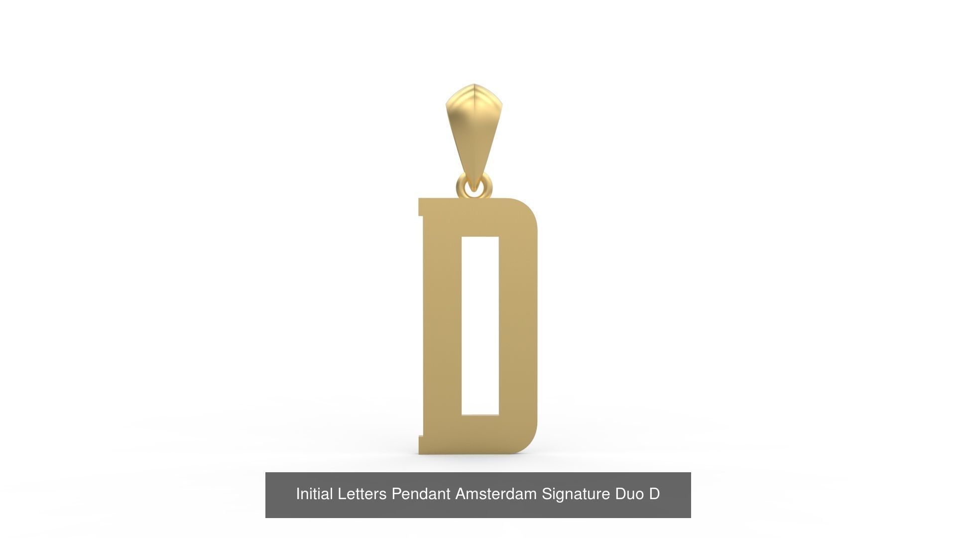 Initial Letters Pendant Alphabets Signature Duo 3D Model Collection_6