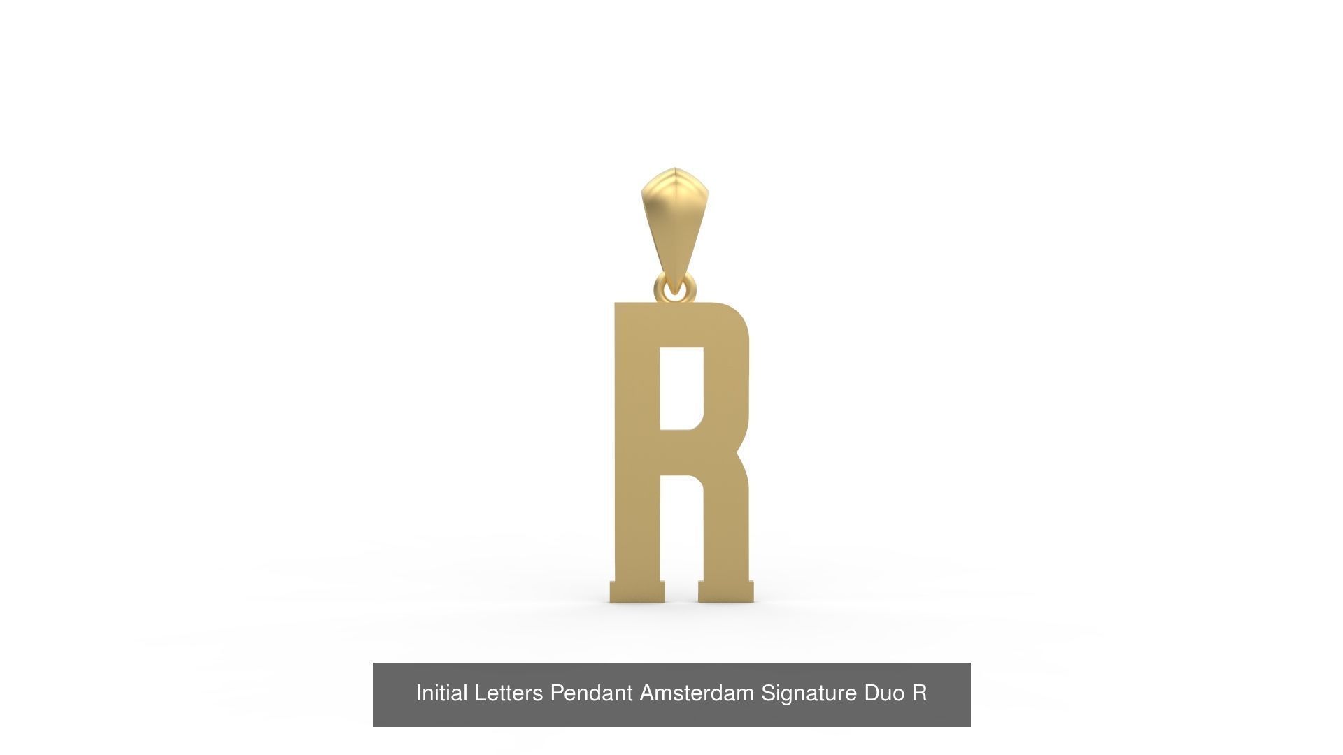 Initial Letters Pendant Alphabets Signature Duo 3D Model Collection_20