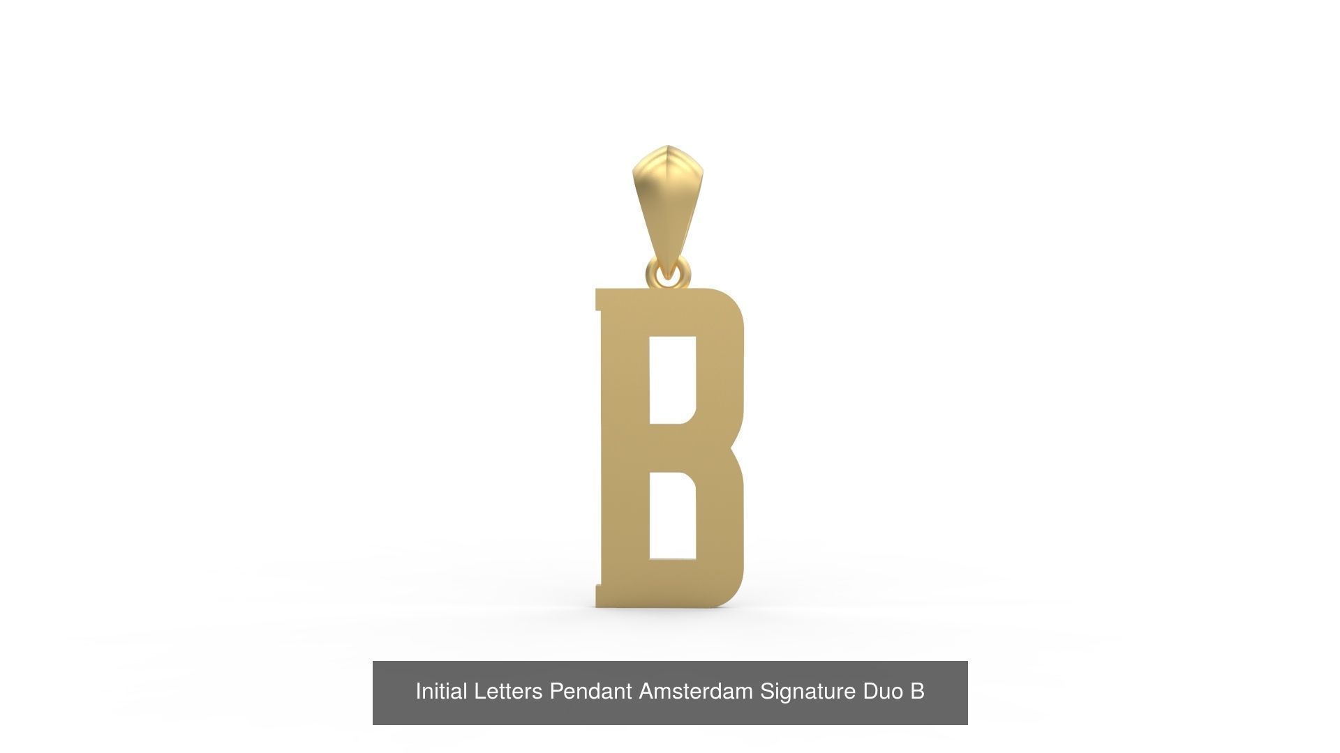 Initial Letters Pendant Alphabets Signature Duo 3D Model Collection_4