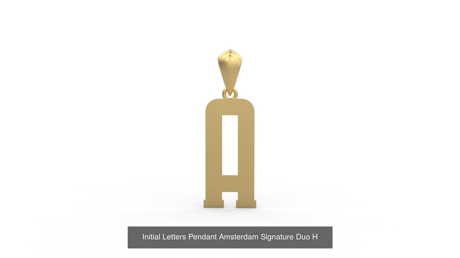 Initial Letters Pendant Alphabets Signature Duo 3D Model Collection_3