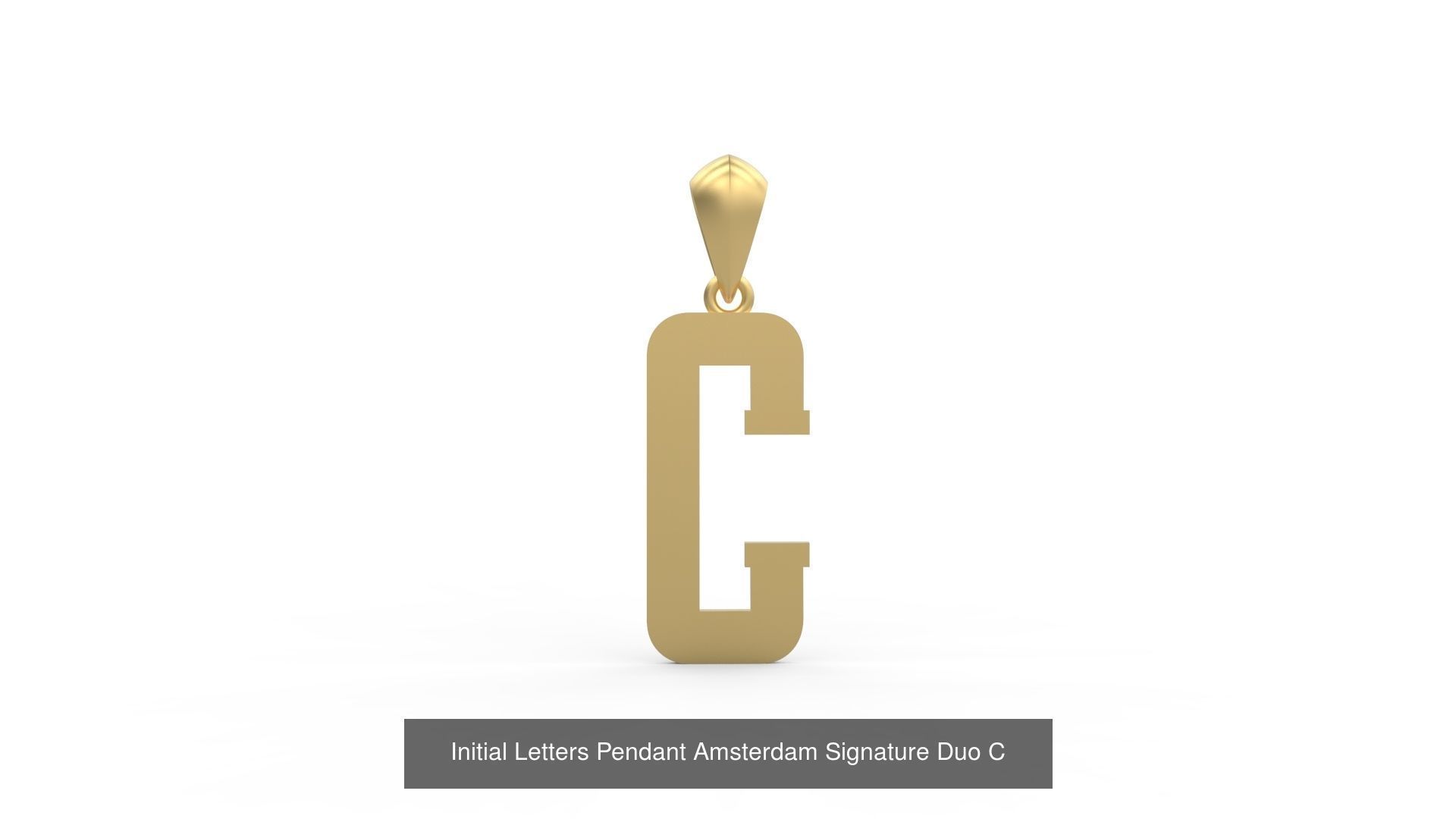 Initial Letters Pendant Alphabets Signature Duo 3D Model Collection_5