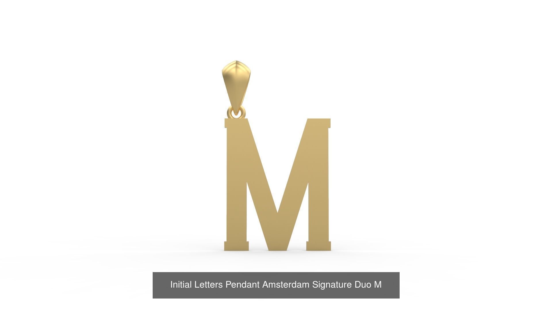 Initial Letters Pendant Alphabets Signature Duo 3D Model Collection_15