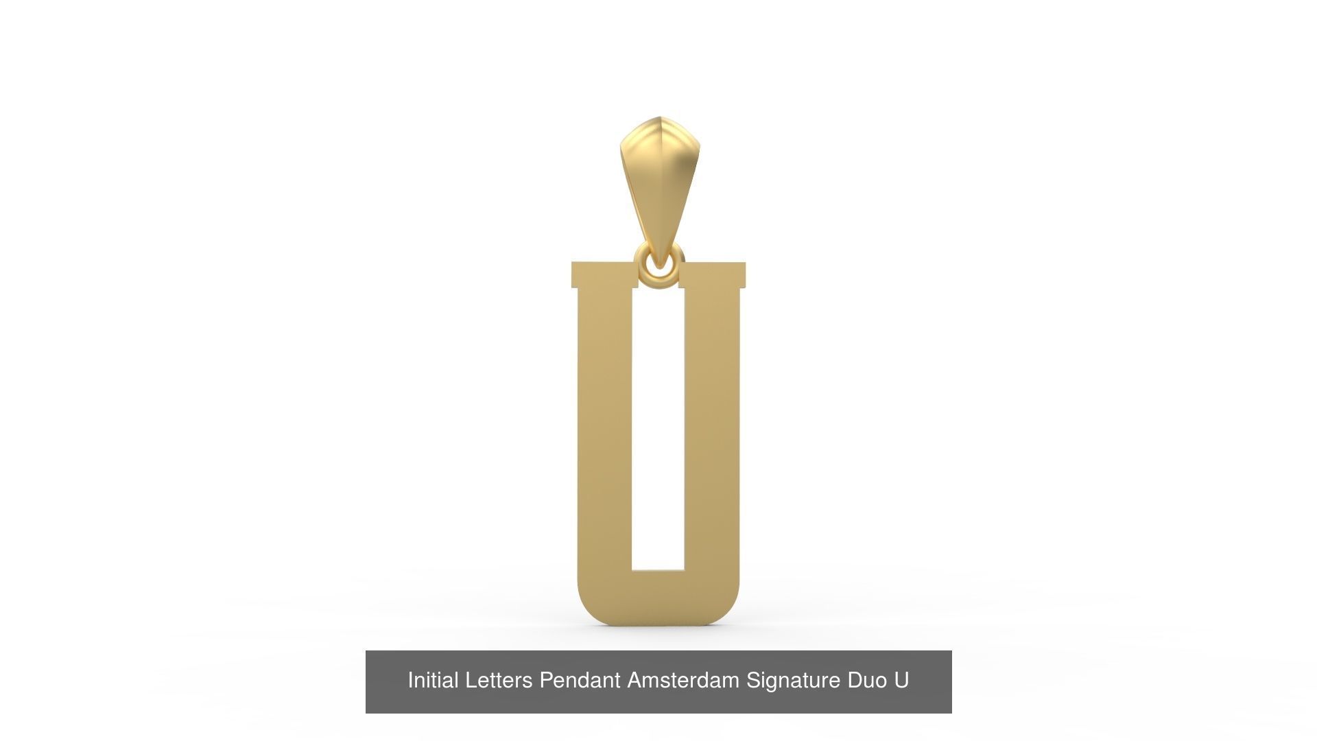 Initial Letters Pendant Alphabets Signature Duo 3D Model Collection_23