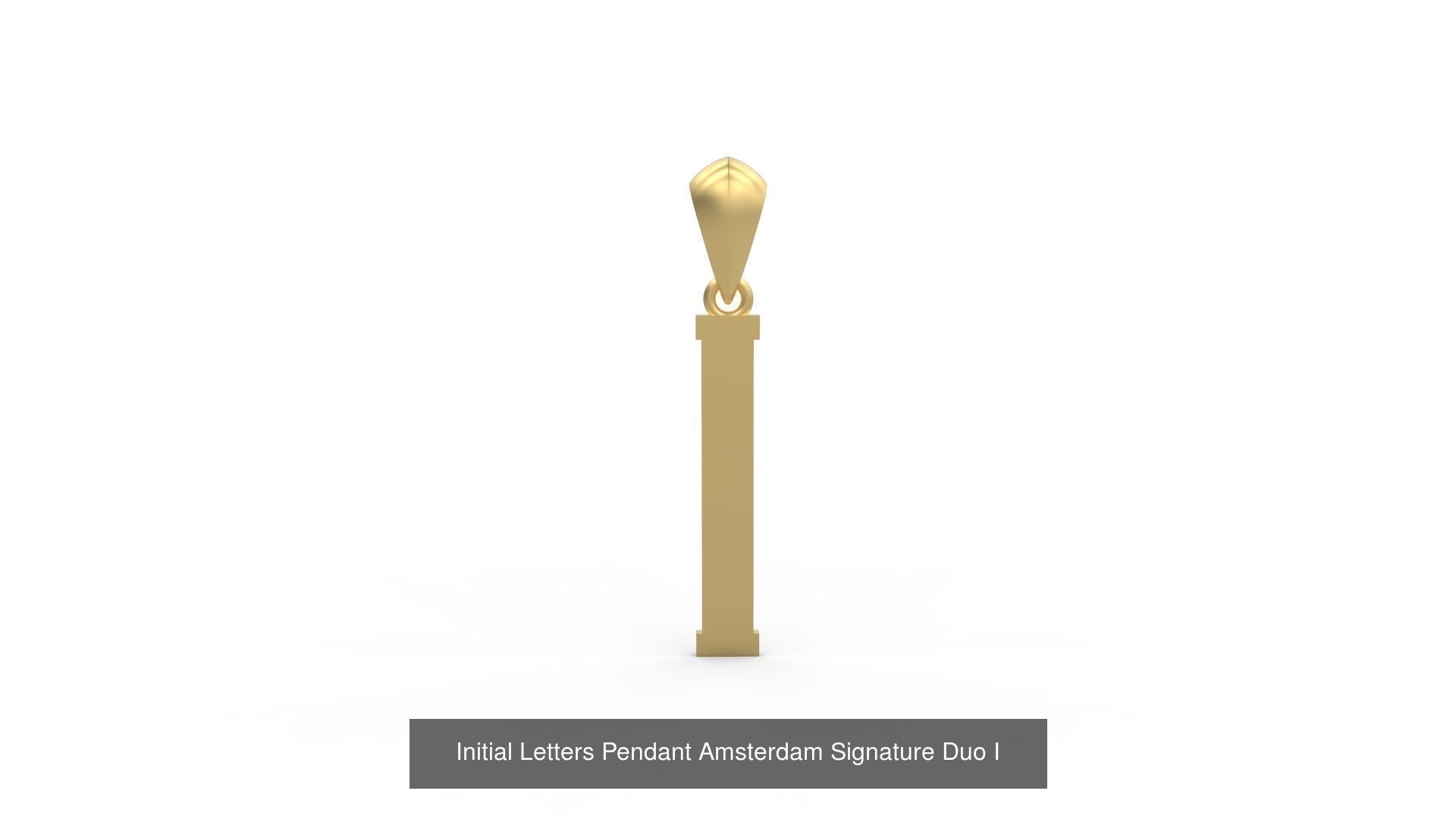 Initial Letters Pendant Alphabets Signature Duo 3D Model Collection_11