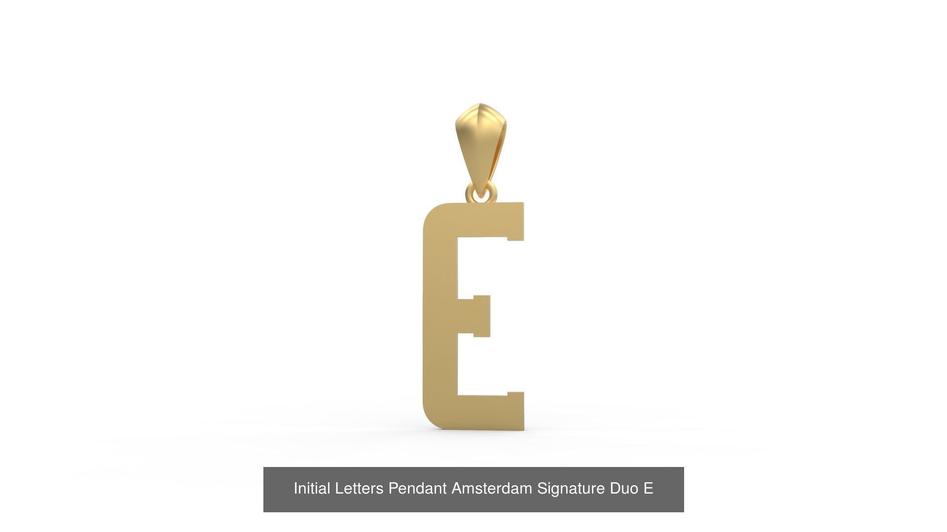 Initial Letters Pendant Alphabets Signature Duo 3D Model Collection_7