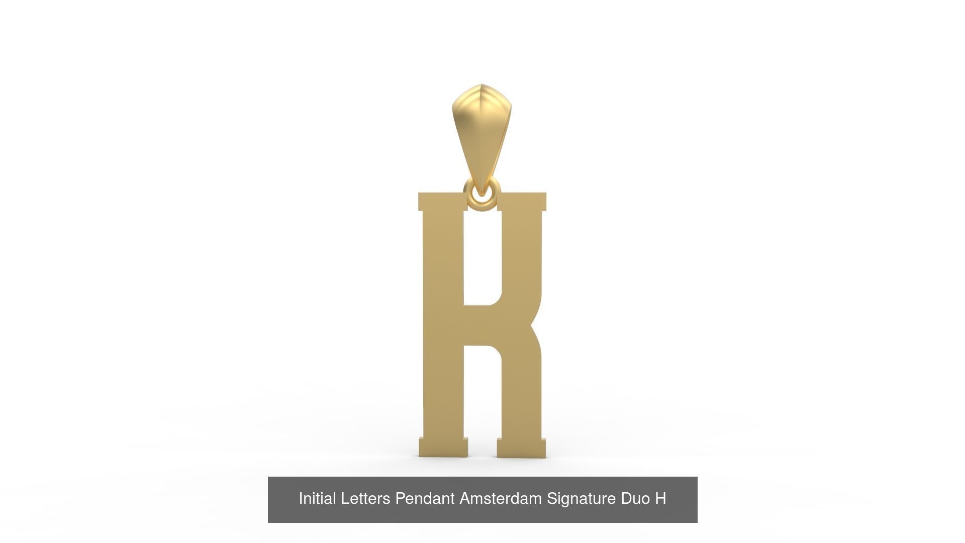 Initial Letters Pendant Alphabets Signature Duo 3D Model Collection_13