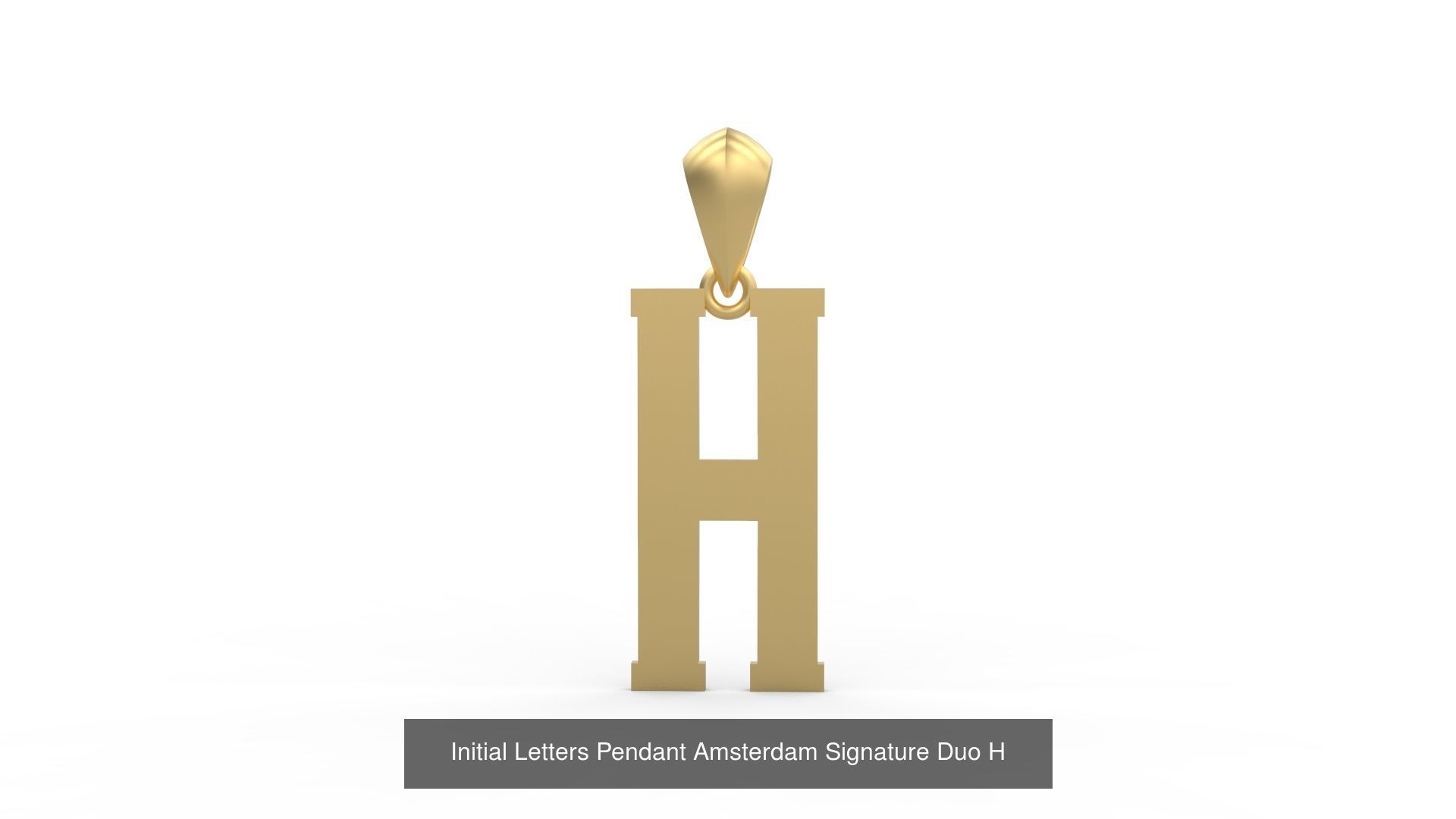 Initial Letters Pendant Alphabets Signature Duo 3D Model Collection_10