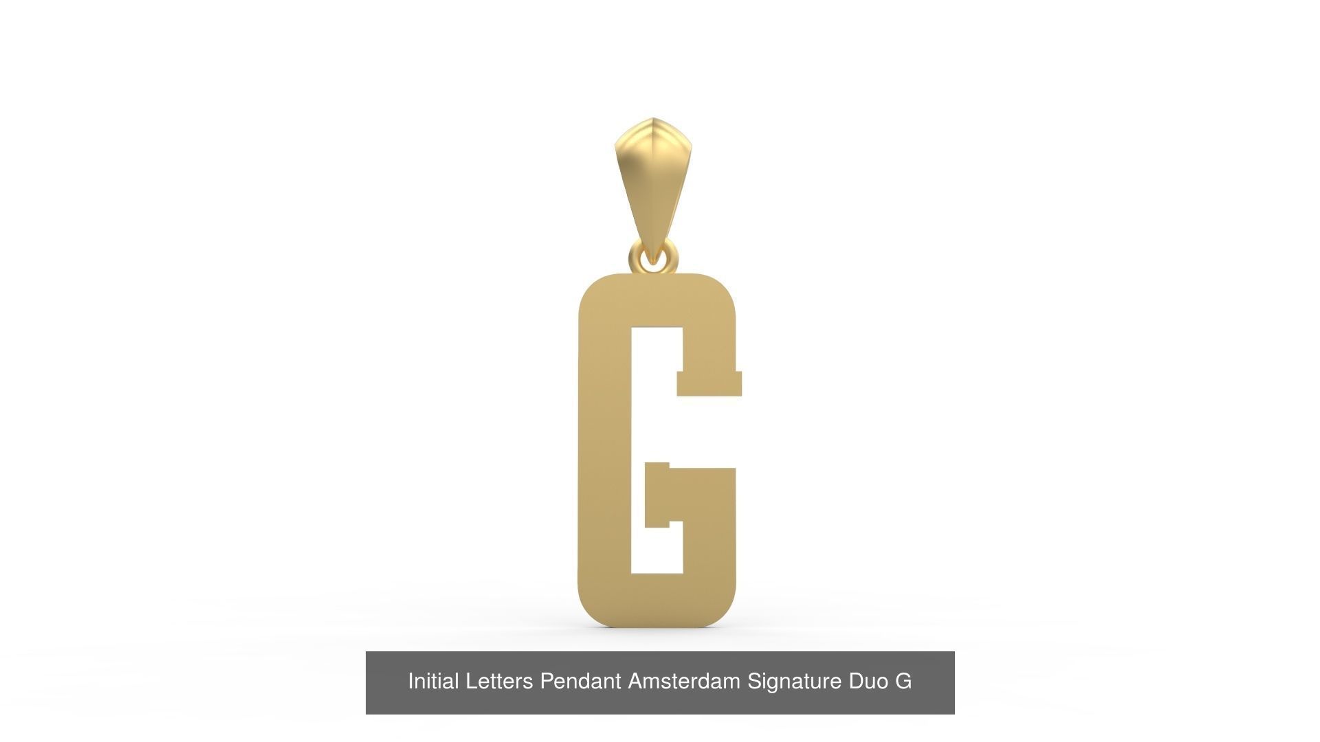 Initial Letters Pendant Alphabets Signature Duo 3D Model Collection_9