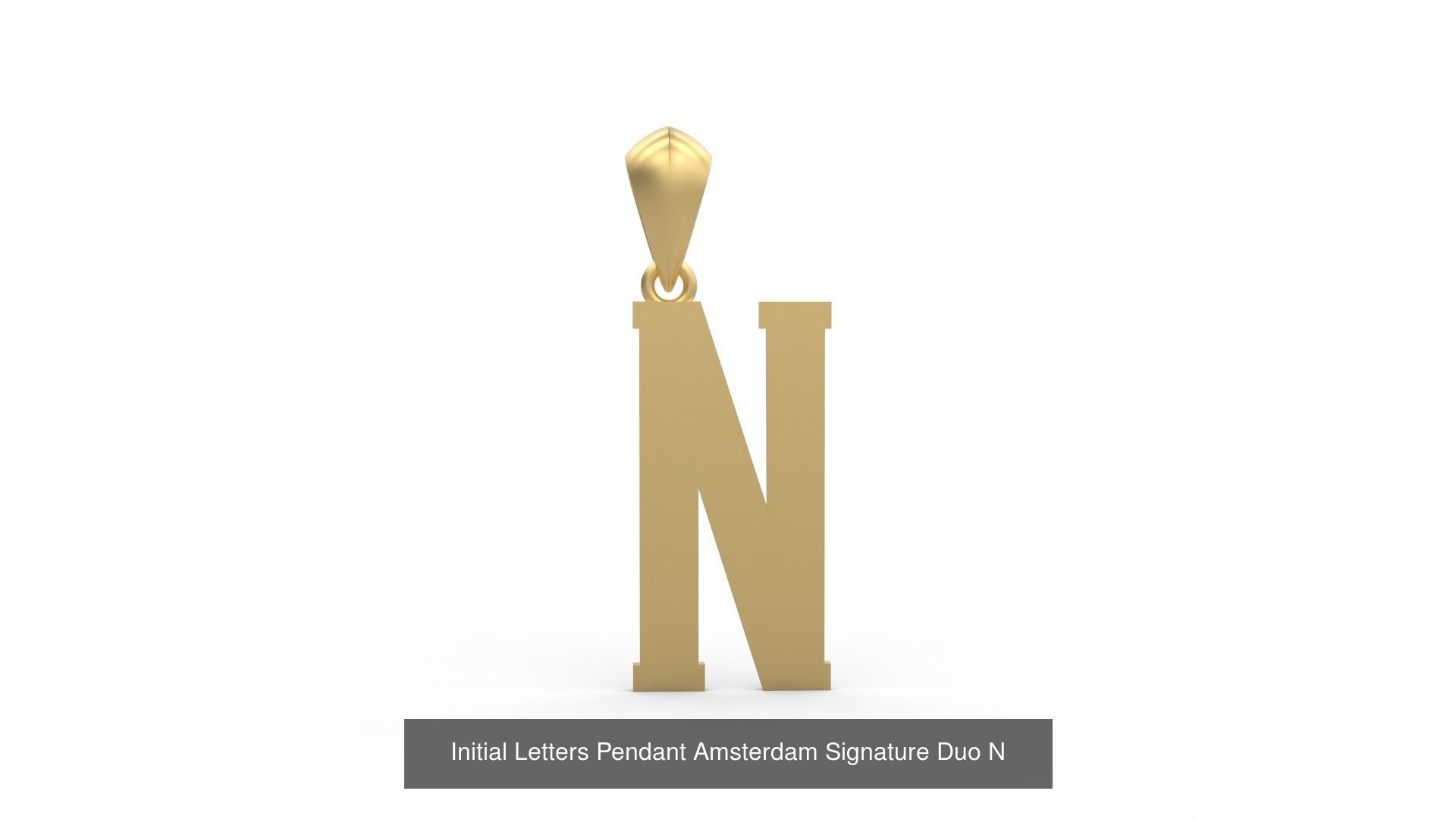 Initial Letters Pendant Alphabets Signature Duo 3D Model Collection_16