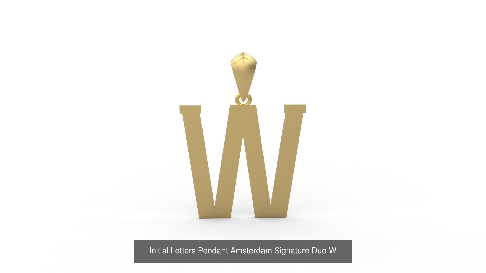 Initial Letters Pendant Alphabets Signature Duo 3D Model Collection_25