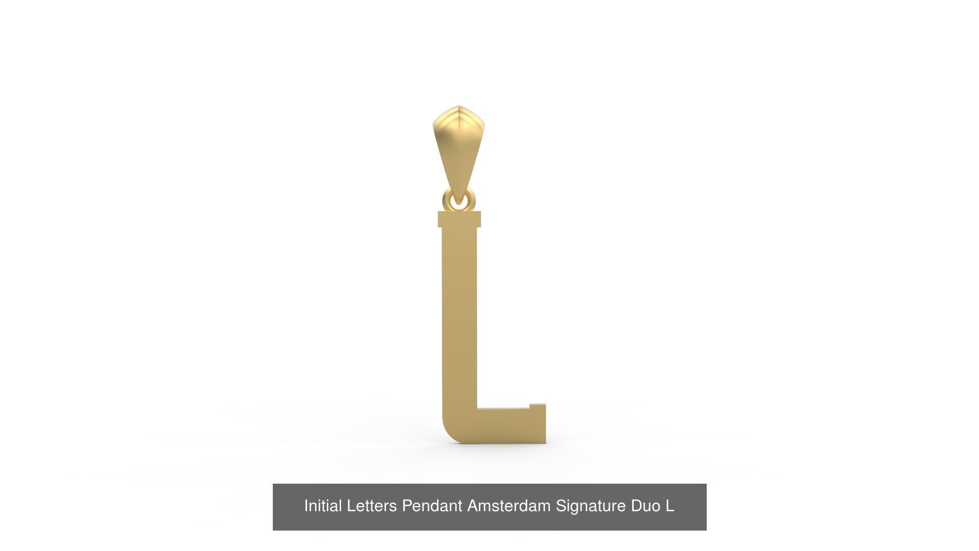 Initial Letters Pendant Alphabets Signature Duo 3D Model Collection_14