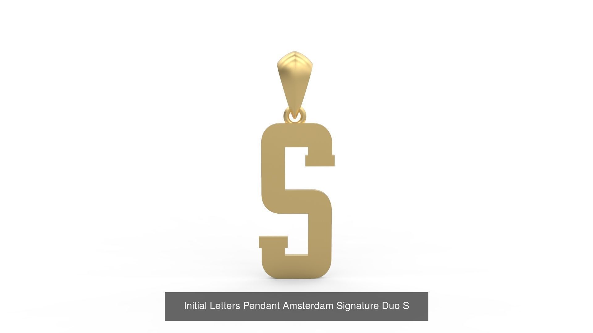 Initial Letters Pendant Alphabets Signature Duo 3D Model Collection_21