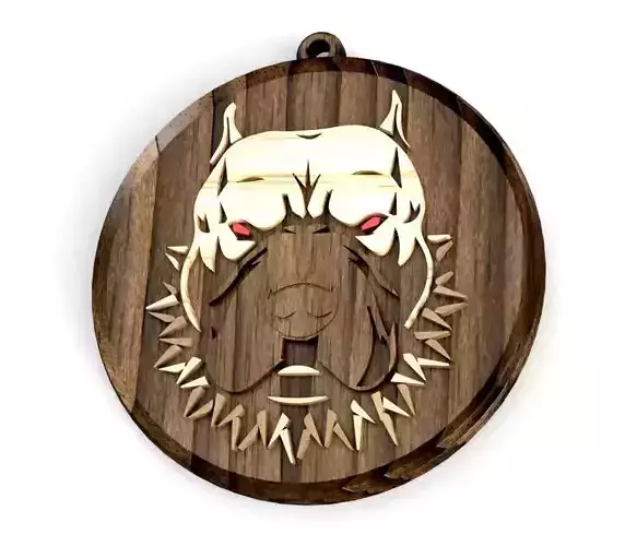 Dog Figure Embossed Keychain  Model HMDOGKYCHN001